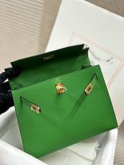 Hermes Kelly 25 Bag Green Epsom Gold 25cm - 3