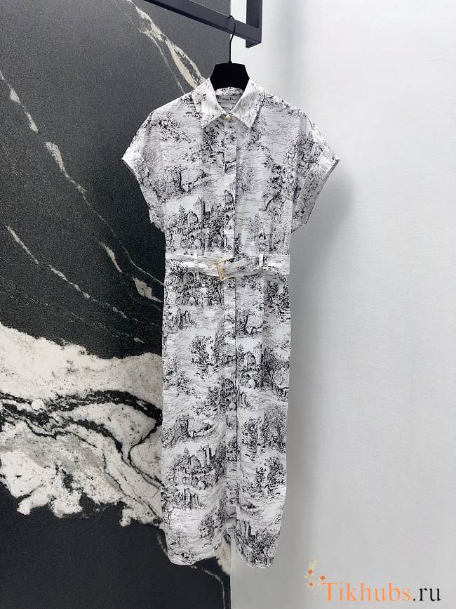 Dior Mid-Length Shirtdress White - 1