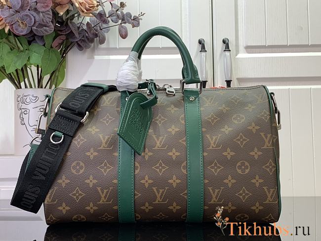 Louis Vuitton LV Keepall 35 Monogram Green 34x21x16cm - 1