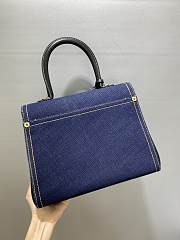 Delvaux Brillant Denim Bag 28x14x22cm - 4