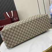 Gucci GG Emblem Large Tote Bag Beige 45.5x30x16cm - 4