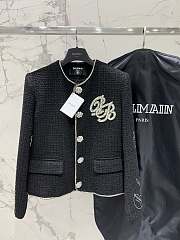 Balmain Crystal Appliqué Cropped Jacket - 1