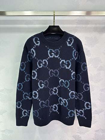 Gucci Allover GG Wool Crewneck Sweater
