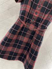 Dior Belted Short Dress Pink Gray - 4