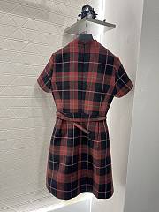 Dior Belted Short Dress Pink Gray - 3