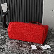 Bottega Veneta Large Andiamo Suede Red 42x35x18cm - 5