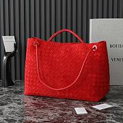Bottega Veneta Large Andiamo Suede Red 42x35x18cm - 4