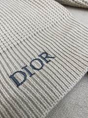 Dior Zip Collar Sweater White Virgin Wool Knit - 4