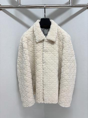 Dior White Shearling Jacket 