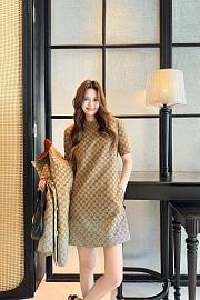 Gucci Embroidered GG Canvas Dress - 2