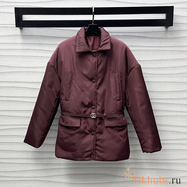 Gucci Belted Padded Gabardine Jacket - 1