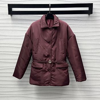 Gucci Belted Padded Gabardine Jacket