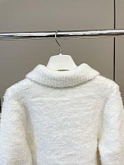 Dior Caro Jacket Ecru Wool-Blend Fleece Knit - 4