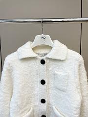 Dior Caro Jacket Ecru Wool-Blend Fleece Knit - 3