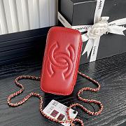 Chanel Vanity Case Top Handle Red Patent 17cm - 2