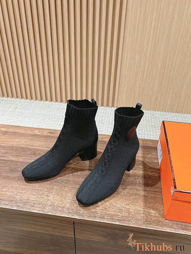 Hermes Volver 60 Ankle Boot Black  - 1