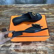 Hermes Isle Sandal Black  - 2