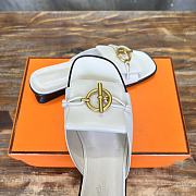 Hermes Isle Sandal White - 3