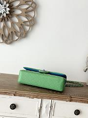 Chanel Flap Bag Green Blue Lambskin 25cm - 5