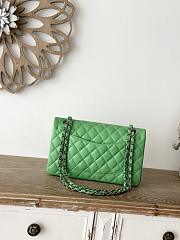 Chanel Flap Bag Green Blue Lambskin 25cm - 4