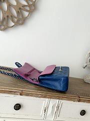 Chanel Flap Bag Blue Pink Lambskin 25cm - 6