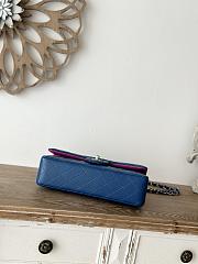 Chanel Flap Bag Blue Pink Lambskin 25cm - 5