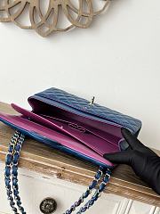 Chanel Flap Bag Blue Pink Lambskin 25cm - 2