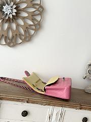 Chanel Flap Bag Pink Yellow Lambskin 25cm - 6