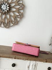 Chanel Flap Bag Pink Yellow Lambskin 25cm - 2