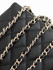 Chanel Classic Clutch With Strap Black Caviar 20x11x9cm - 4