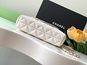 Chanel Classic Clutch With Strap White Caviar 20x11x9cm - 6