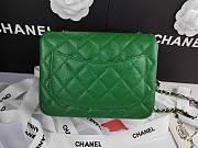 Chanel Mini Flap Bag Green Caviar Silver 17cm - 3