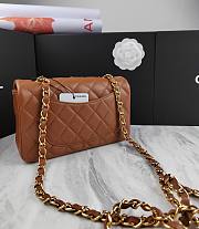 Chanel Flap Bag Caramel Lambskin Gold 20cm - 4