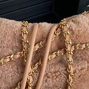Chanel Mini 22 Bag Fleece Gold Brown 20x19x6cm - 3