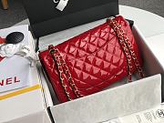 Chanel Flap Bag Red Patent Gold 25cm - 4