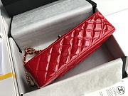 Chanel Flap Bag Red Patent Gold 25cm - 3
