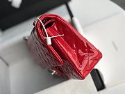 Chanel Flap Bag Red Patent Silver 25cm - 5