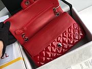 Chanel Flap Bag Red Patent Silver 25cm - 3