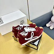 Loewe Flow Runner In Nylon And Suede Burgundy - 5