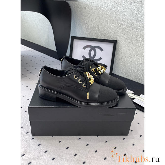 Chanel CC Combat Oxford Shoes Black  - 1