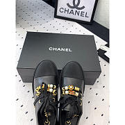 Chanel CC Combat Oxford Shoes Black  - 5