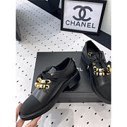 Chanel CC Combat Oxford Shoes Black  - 3