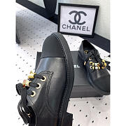 Chanel CC Combat Oxford Shoes Black  - 4