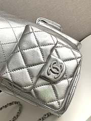Chanel Backpack Lambskin Silver 24.5x18x8cm - 4
