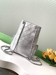 Chanel Backpack Lambskin Silver 24.5x18x8cm - 3