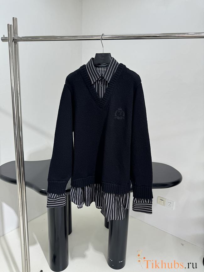 Balenciaga Layered Wool Sweater - 1