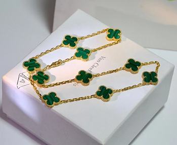 Van Cleef VCA Green Necklace 