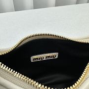 Miu Miu Shoulder Bag White Leather 17x15.5x5.5cm - 6