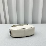 Miu Miu Shoulder Bag White Leather 17x15.5x5.5cm - 5