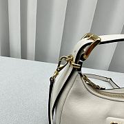 Miu Miu Shoulder Bag White Leather 17x15.5x5.5cm - 3